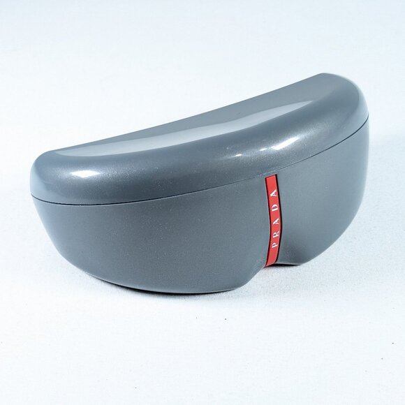 Prada Sport Authentic Eyeglasses Glasses Hard Large Grey Clamshell Case ONLY - Picture 1 of 9